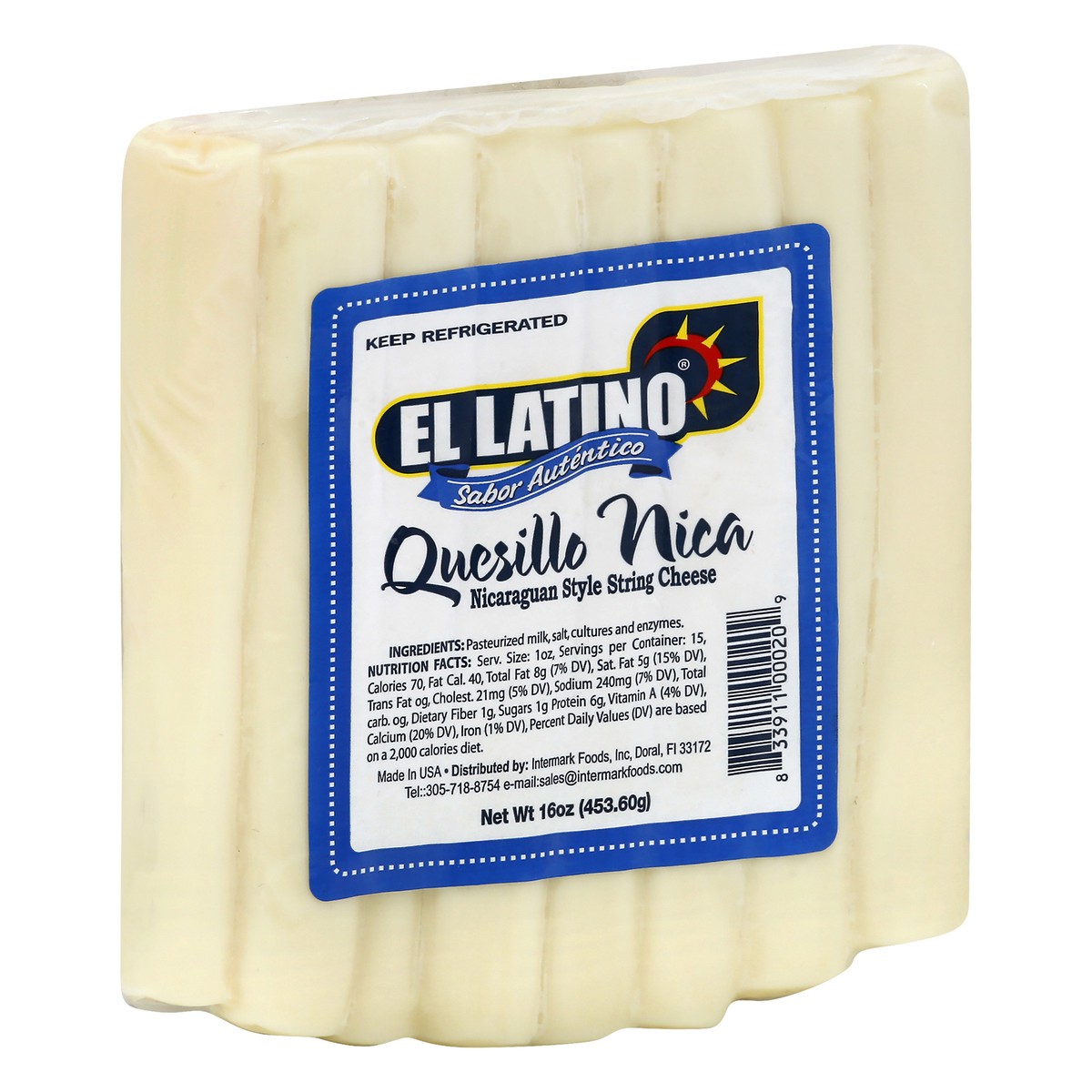 slide 2 of 9, El Latino Quesillo Nica Nicaraguan Style String Cheese 16 oz, 16 oz