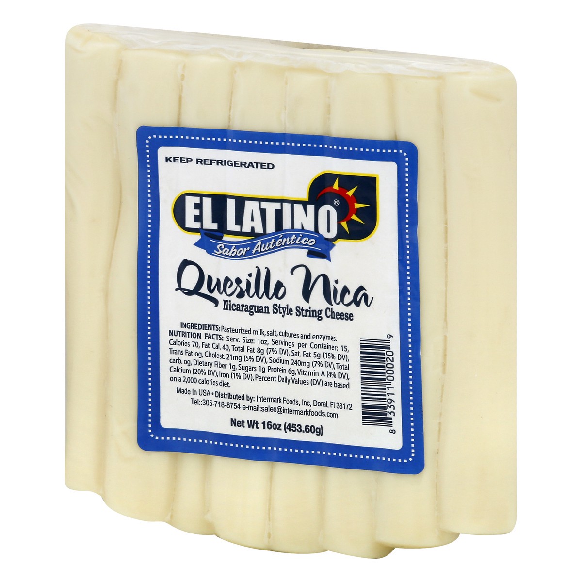 slide 3 of 9, El Latino Quesillo Nica Nicaraguan Style String Cheese 16 oz, 16 oz