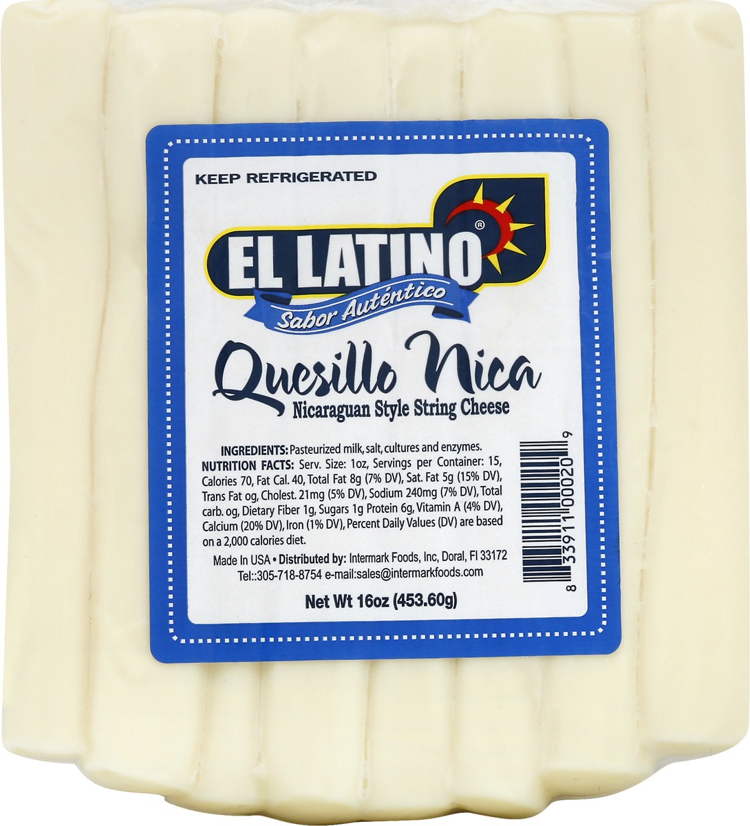 slide 1 of 9, El Latino Quesillo Nica Nicaraguan Style String Cheese 16 oz, 16 oz