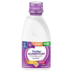 Similac Alimentum 0-12 Months Hypoallergic Ready to Feed Infant Formula with Iron Newborn 32 fl oz