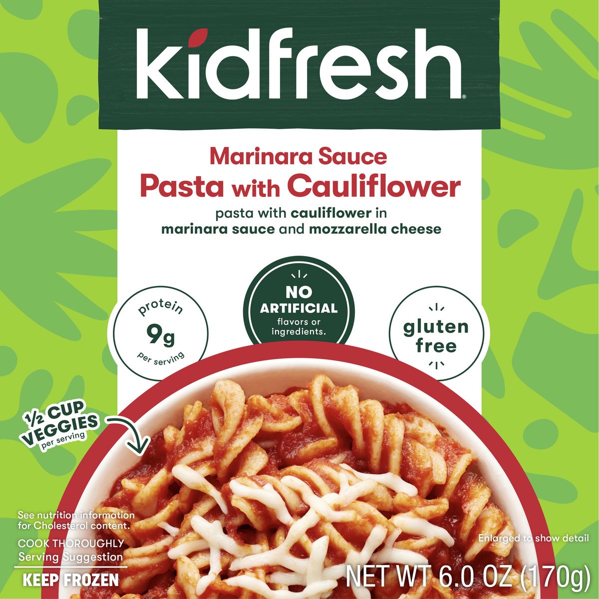 slide 1 of 3, Kidfresh Marinara Sauce Pasta with Cauliflower 6 oz, 6 oz