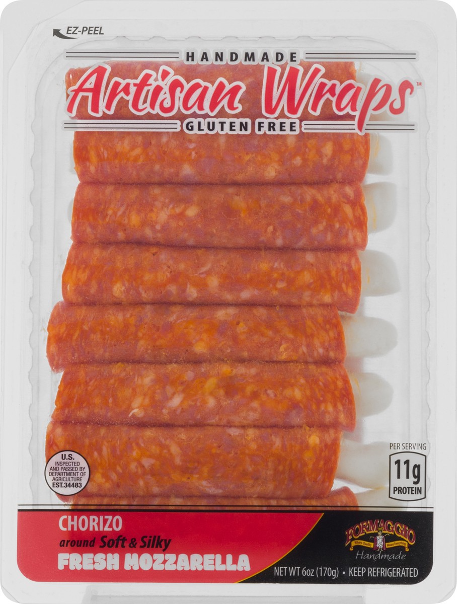 slide 8 of 12, Formaggio Chorizo Artisan Wraps 6 oz, 6 oz