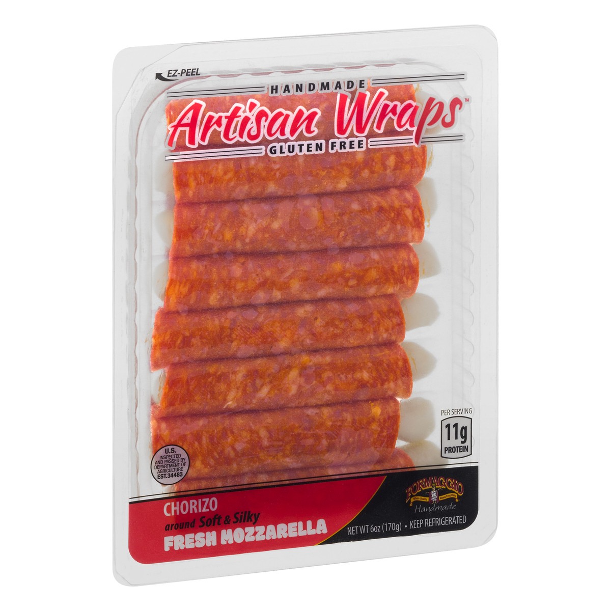 slide 9 of 12, Formaggio Chorizo Artisan Wraps 6 oz, 6 oz