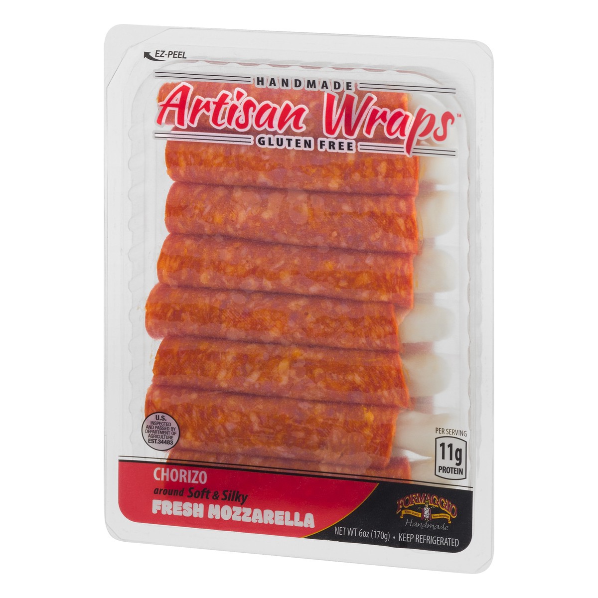 slide 10 of 12, Formaggio Chorizo Artisan Wraps 6 oz, 6 oz