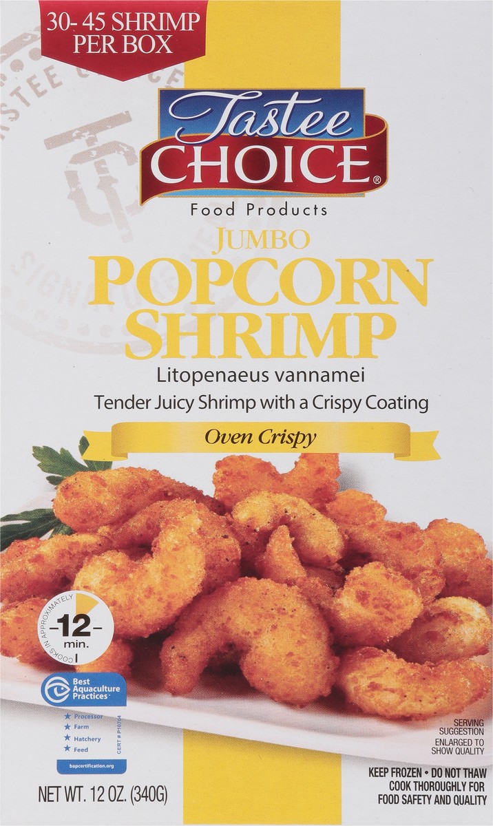 slide 4 of 16, Tastee Choice Jumbo Oven Crispy Popcorn Shrimp 12 oz, 12 oz