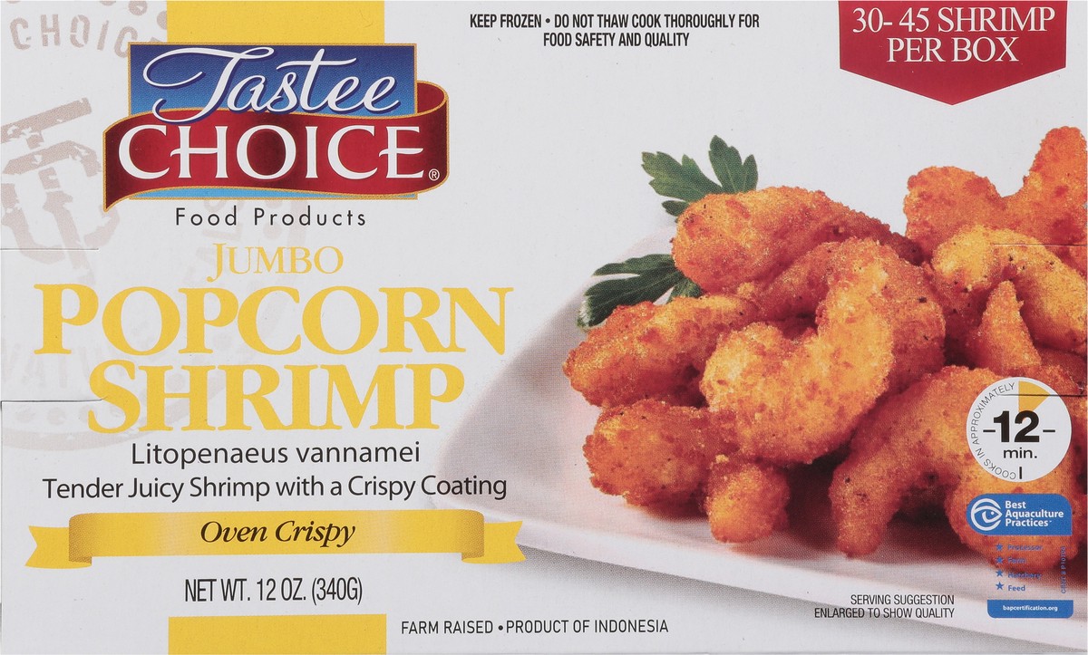 slide 11 of 16, Tastee Choice Jumbo Oven Crispy Popcorn Shrimp 12 oz, 12 oz