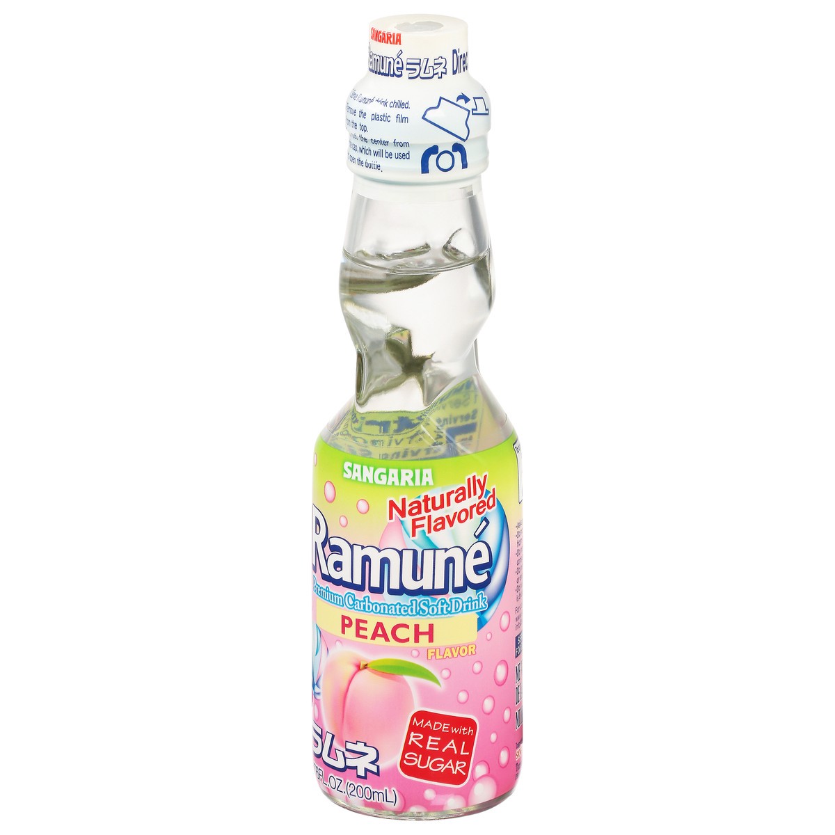 slide 5 of 9, Ramune Peach Flavor Soft Drink - 6.76 oz, 6.76 oz