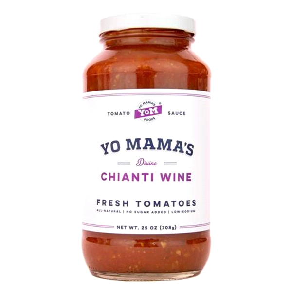 slide 1 of 1, Yo Mama's Foods Divine Chianti Wine Tomato Sauce, 25 oz
