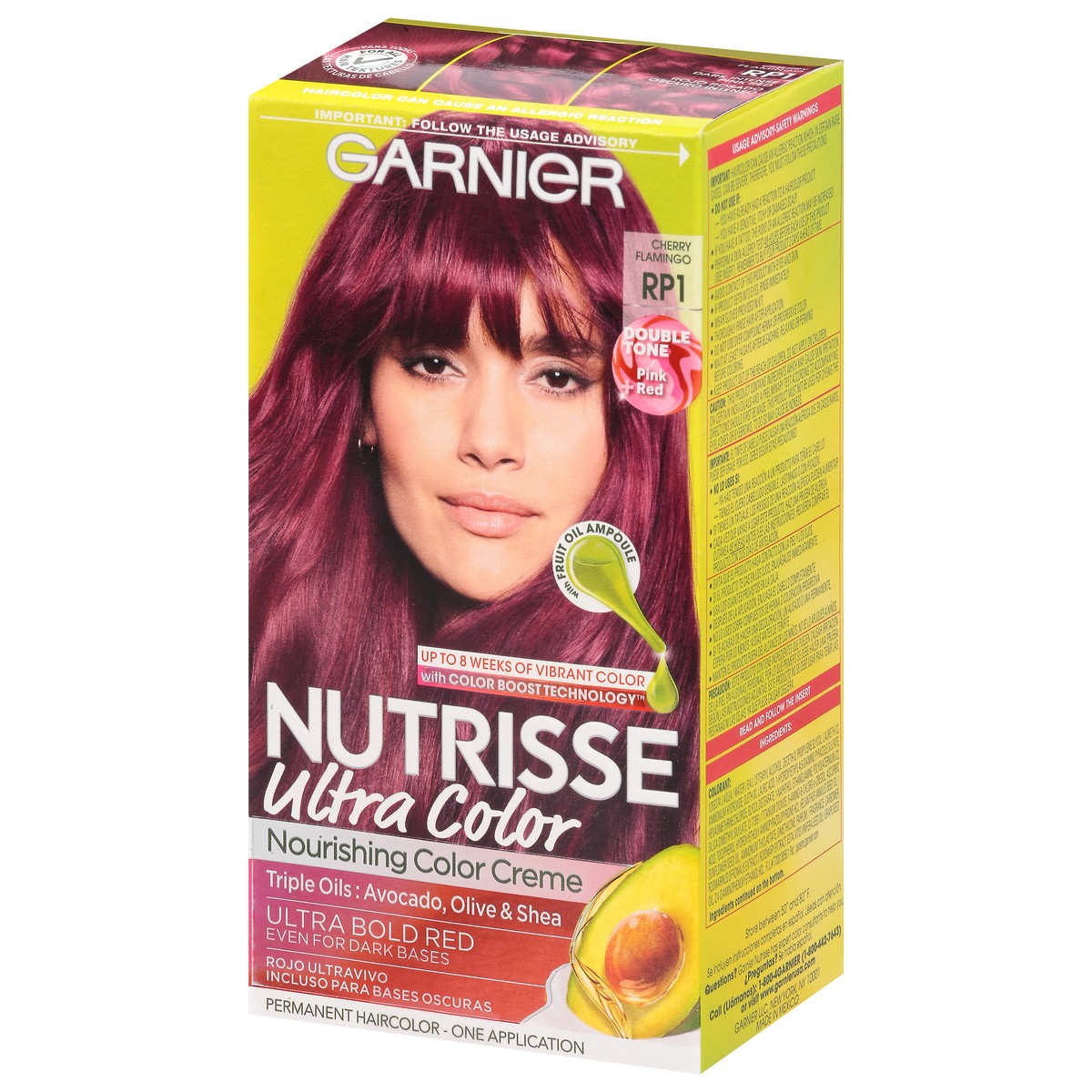 slide 9 of 11, Garnier Ultra Color Cherry Flamingo RP1 Nourishing Permanent Haircolor 1 ea, 1 ct