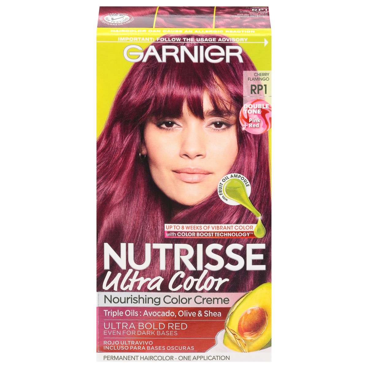 slide 1 of 11, Garnier Ultra Color Cherry Flamingo RP1 Nourishing Permanent Haircolor 1 ea, 1 ct