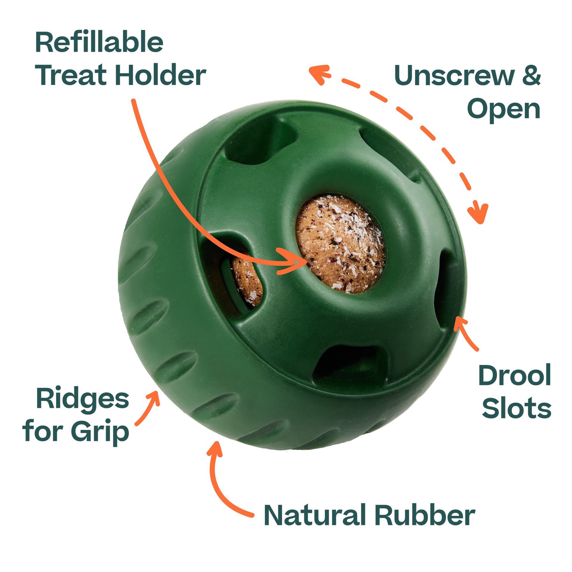 slide 1 of 1, WOOF Pupsicle Treat Dispensing Dog Toy, Green, LG