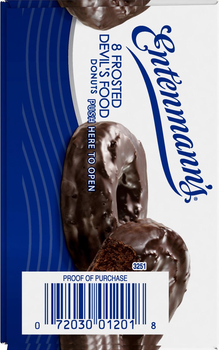 slide 3 of 9, Entenmann's Frosted Devil's Food Donuts, 8 count, 8 ct