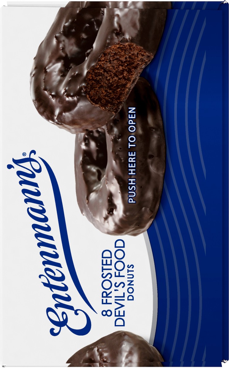 slide 5 of 9, Entenmann's Frosted Devil's Food Donuts, 8 count, 8 ct