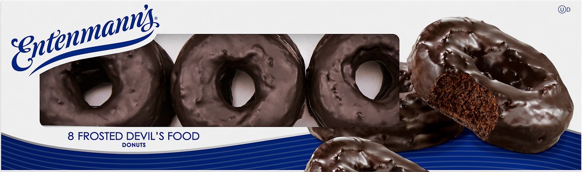 slide 2 of 9, Entenmann's Frosted Devil's Food Donuts, 8 count, 8 ct