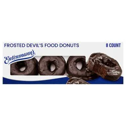 Entenmann's Frosted Devil's Food Donuts, 8 count, 17.5 oz