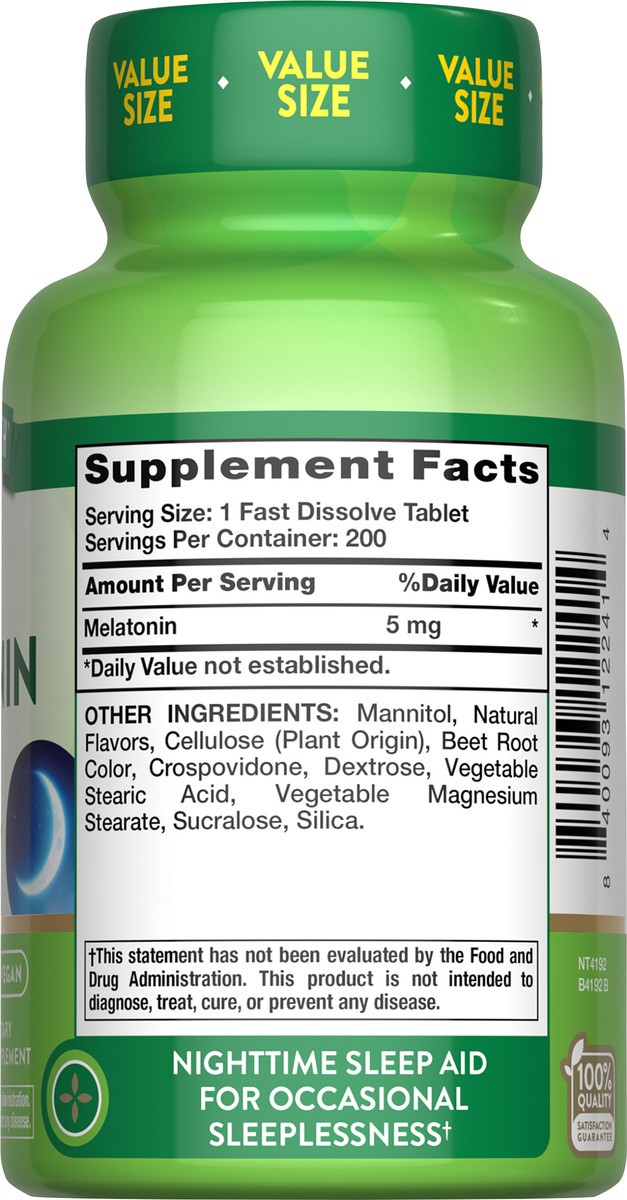 slide 2 of 11, Nature's Truth Melatonin 5 mg 200 Tablets, 200 ct
