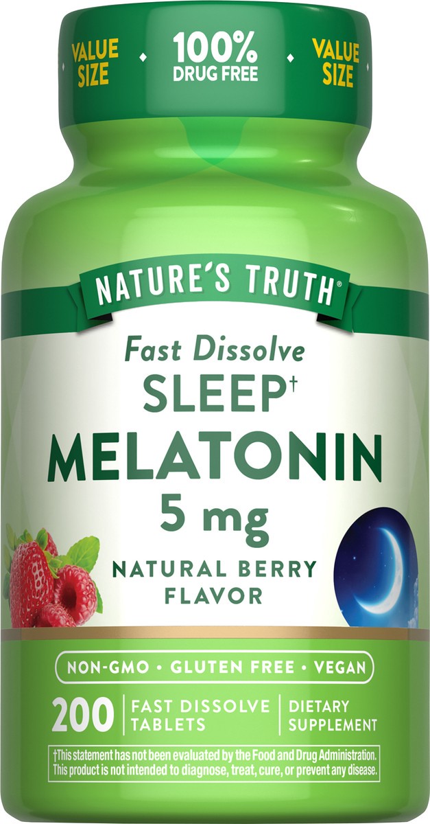 slide 11 of 11, Nature's Truth Melatonin 5 mg 200 Tablets, 200 ct