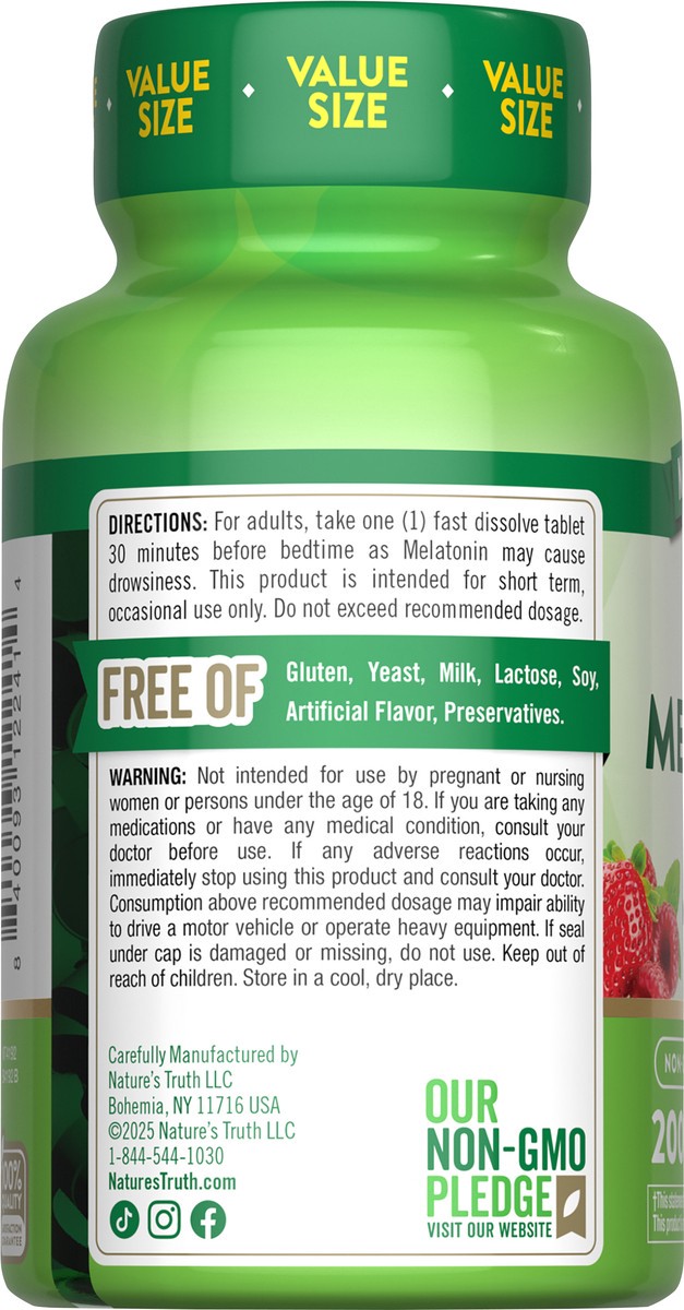slide 6 of 11, Nature's Truth Melatonin 5 mg 200 Tablets, 200 ct