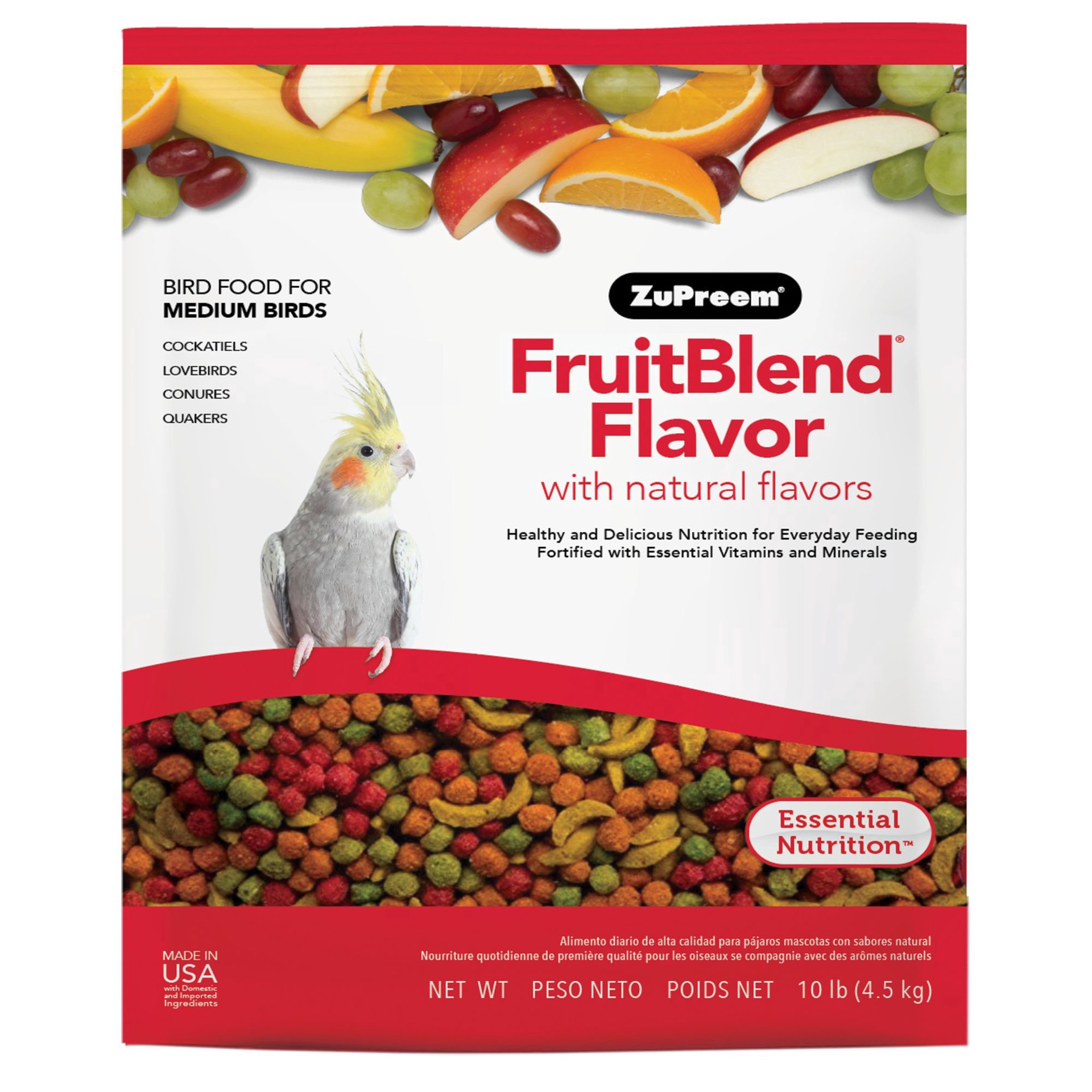 slide 1 of 1, ZuPreem FruitBlend Conure Food, 10 lb