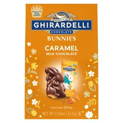 GHIRARDELLI Caramel Milk Chocolate Bunnies, .69 oz Bag