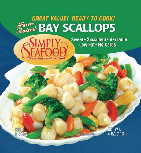 slide 1 of 1, Simply Seafood Scallops, 4 oz