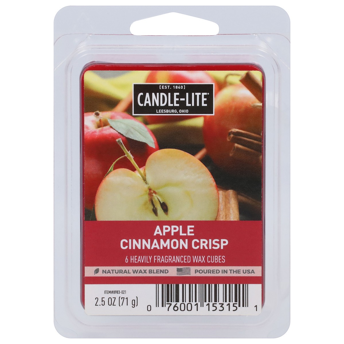 slide 11 of 11, Candle-Lite Apple Cinnamon Crisp Wax Cubes 6 ea, 6 ct