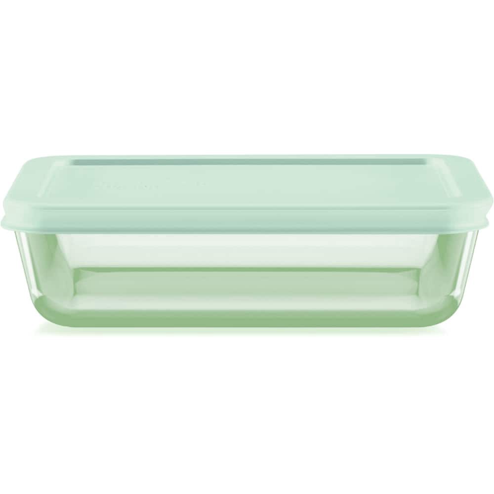 slide 1 of 1, Pyrex Green Ss Tint Rect 3Cup Lid, 1 ct