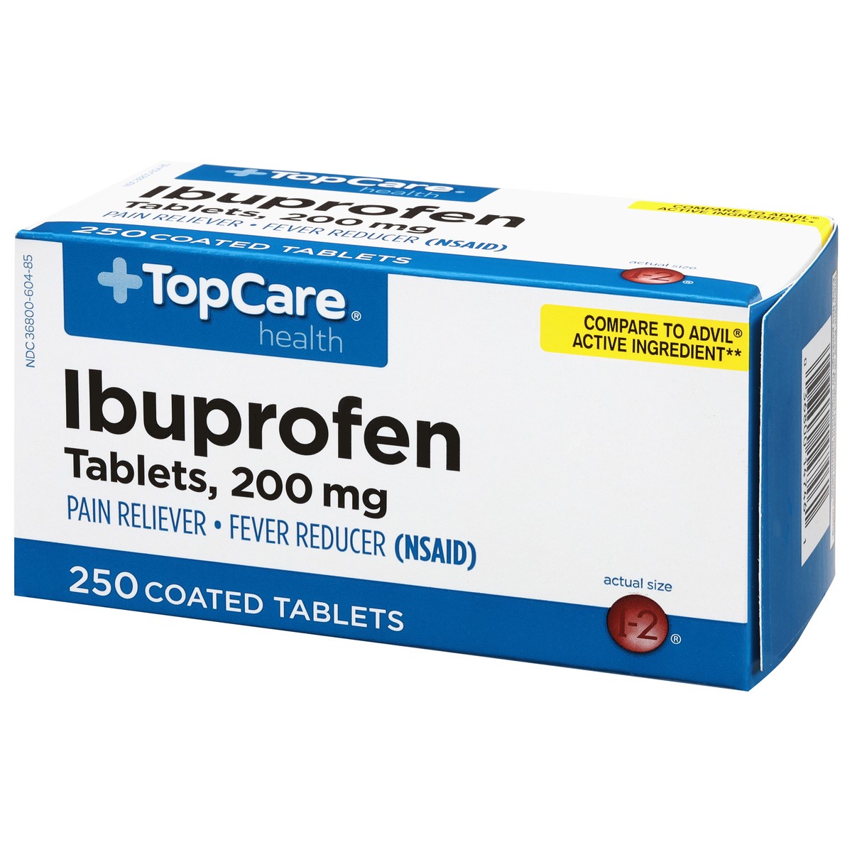 slide 9 of 9, TopCare Ibuprofen 200mg Tablets, 250 ct