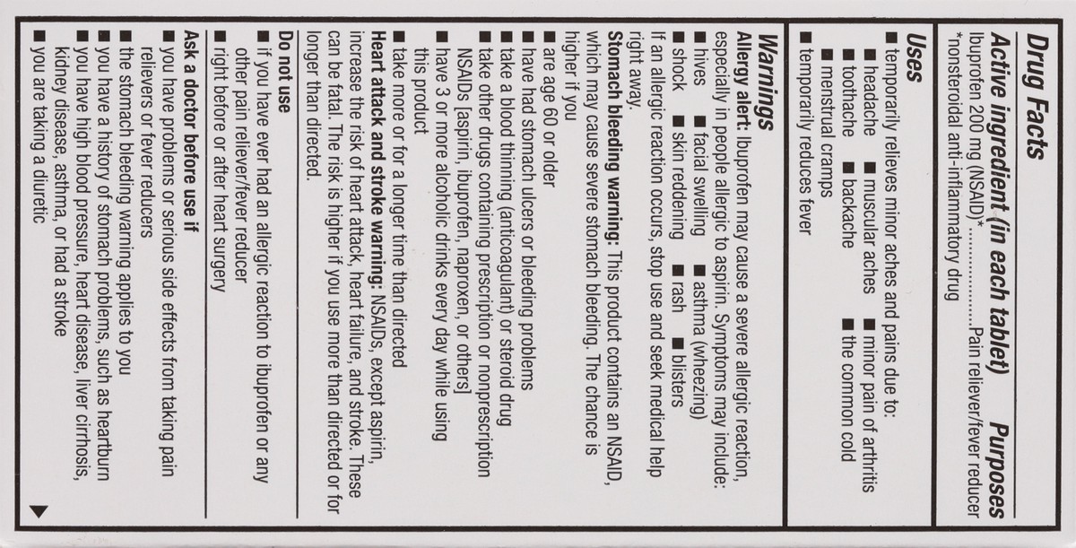 slide 2 of 9, TopCare Ibuprofen 200mg Tablets, 250 ct