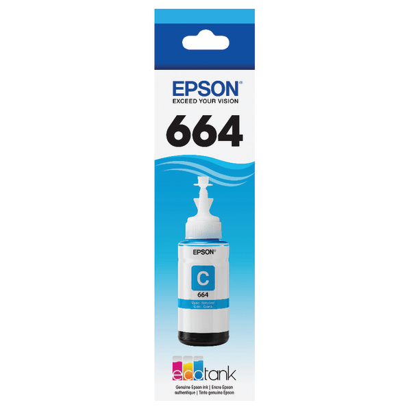 slide 1 of 2, Epson Eco Tank T664420-S Yellow Refill Ink Bottle, 1 ct