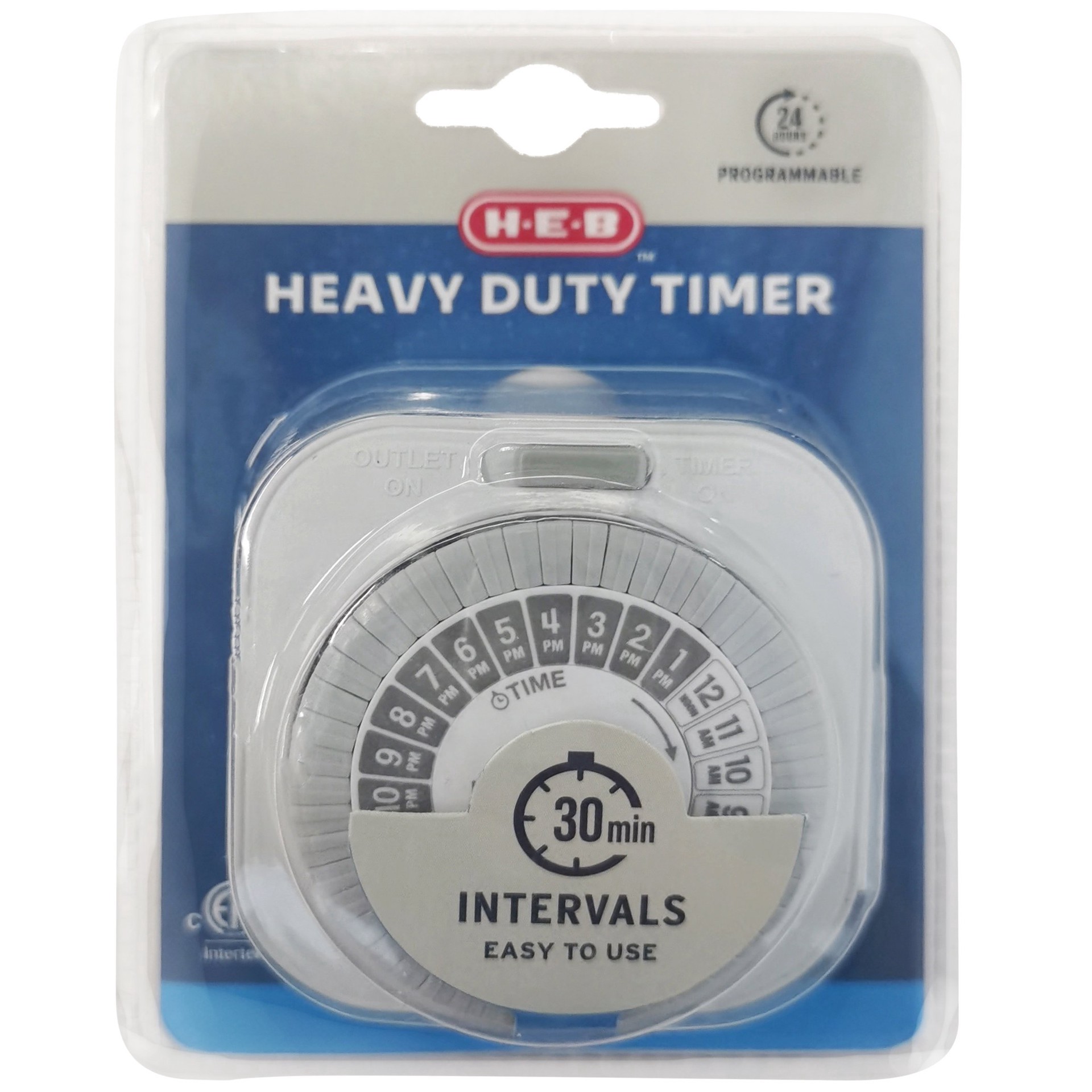 slide 1 of 1, H-E-B 24-Hour Heavy Duty Timer, 1 ct