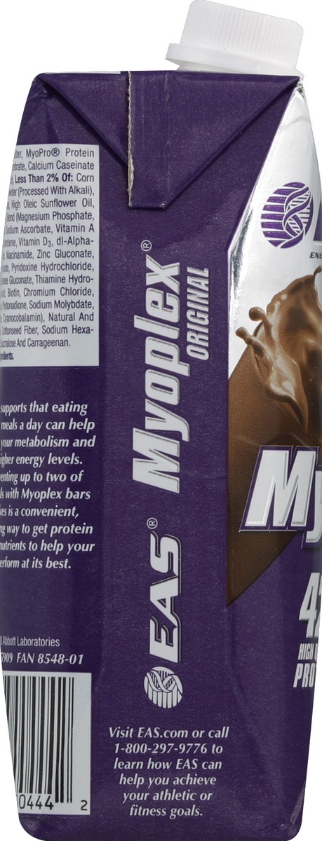 slide 3 of 5, EAS Myoplex Original Single Ready-To-Drink Chocolate Fudge Protein Shake, 17 oz