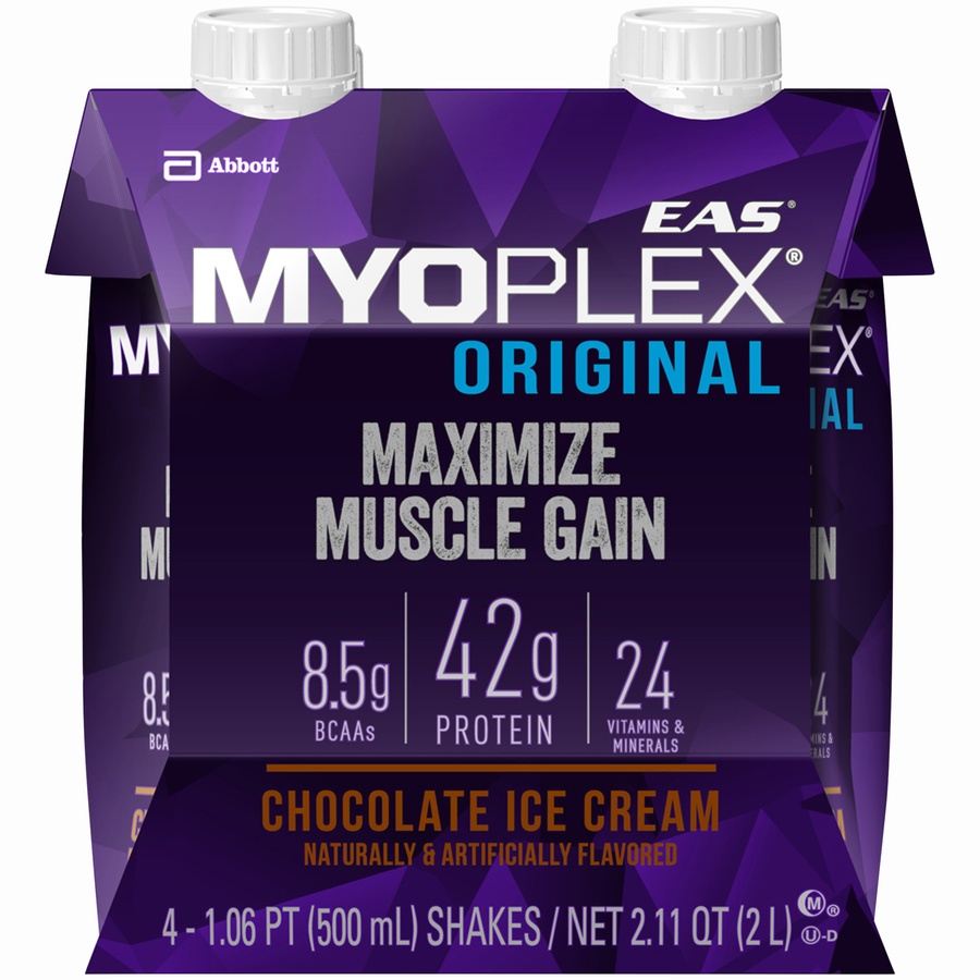 slide 1 of 5, EAS Myoplex Original Single Ready-To-Drink Chocolate Fudge Protein Shake, 17 oz