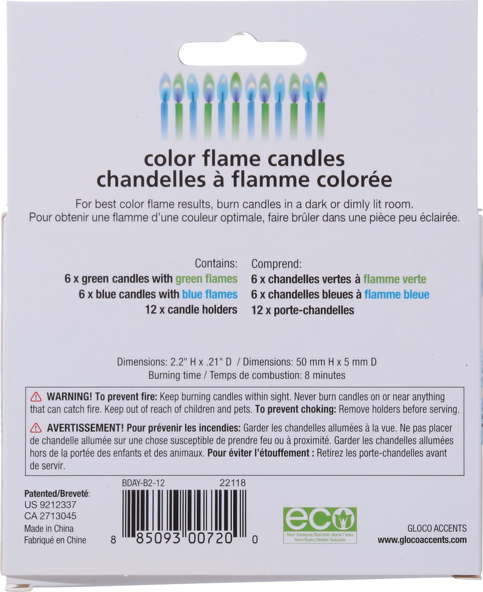 slide 5 of 12, Rainbow Moments Color Flames Birthday Candles with Holders 12 ea, 12 ct