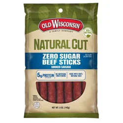 Old Wisconsin Natural Cut Zero Sugar Beef Sticks 5 oz