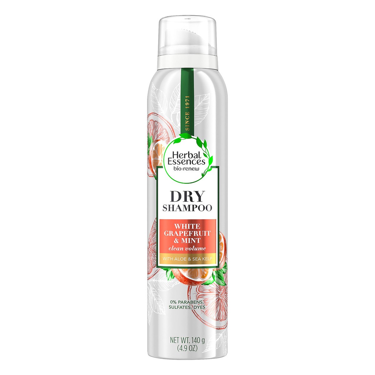 slide 1 of 7, Herbal Essences Bio:Renew Clean Volume White Grapefruit & Mint Dry Shampoo 140 gr, 140 g