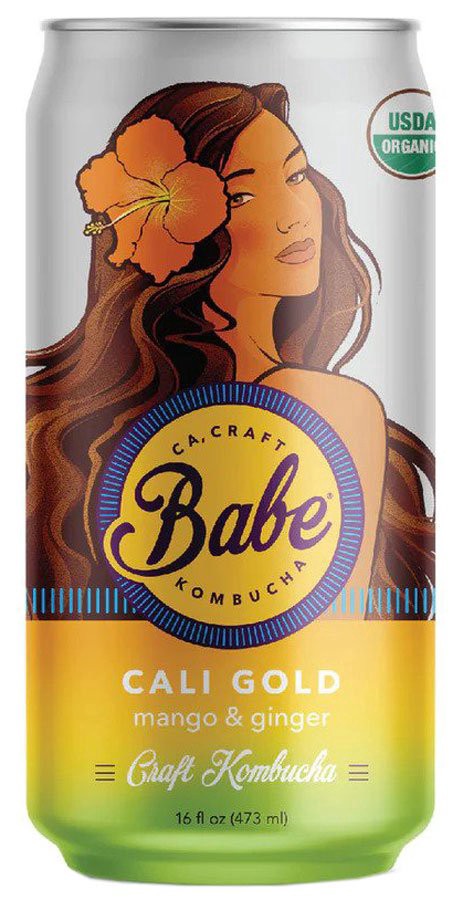 slide 1 of 1, Babe Craft Kombucha Cali Gold, 16 fl oz