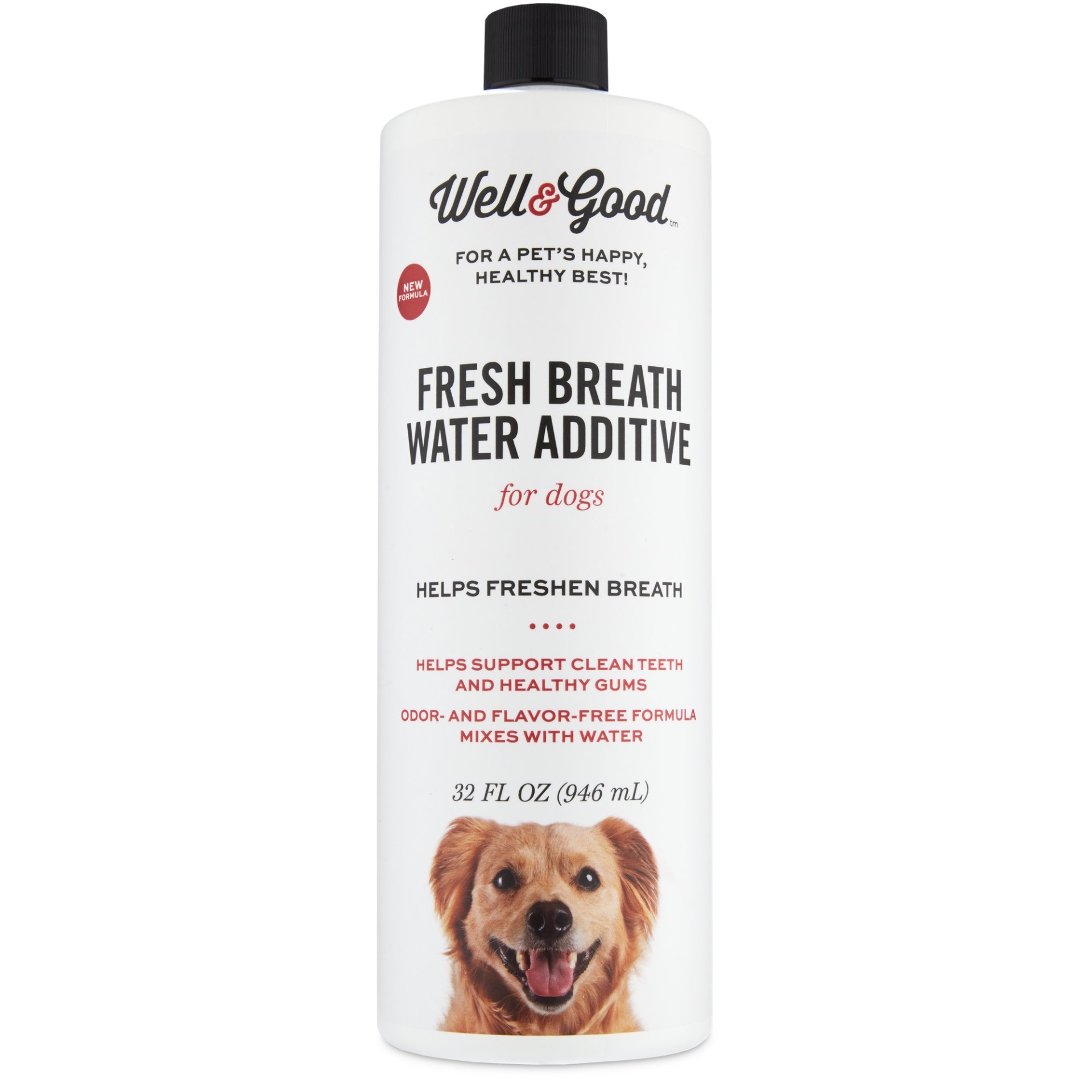 slide 1 of 1, Well & Good Fresh Breath Water Additive for Dogs, 32 oz