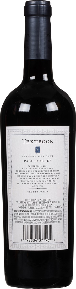 slide 10 of 12, Textbook Cabernet Sauvignon, Napa, 750 ml