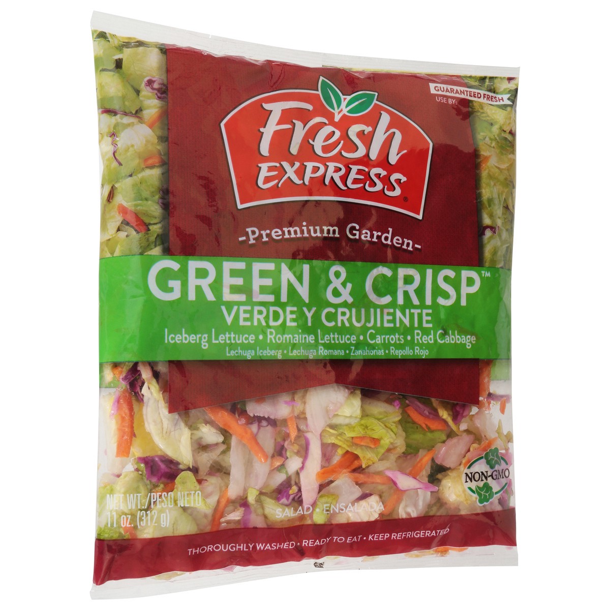 slide 2 of 9, Fresh Express Green And Crisp Salad, 11 oz