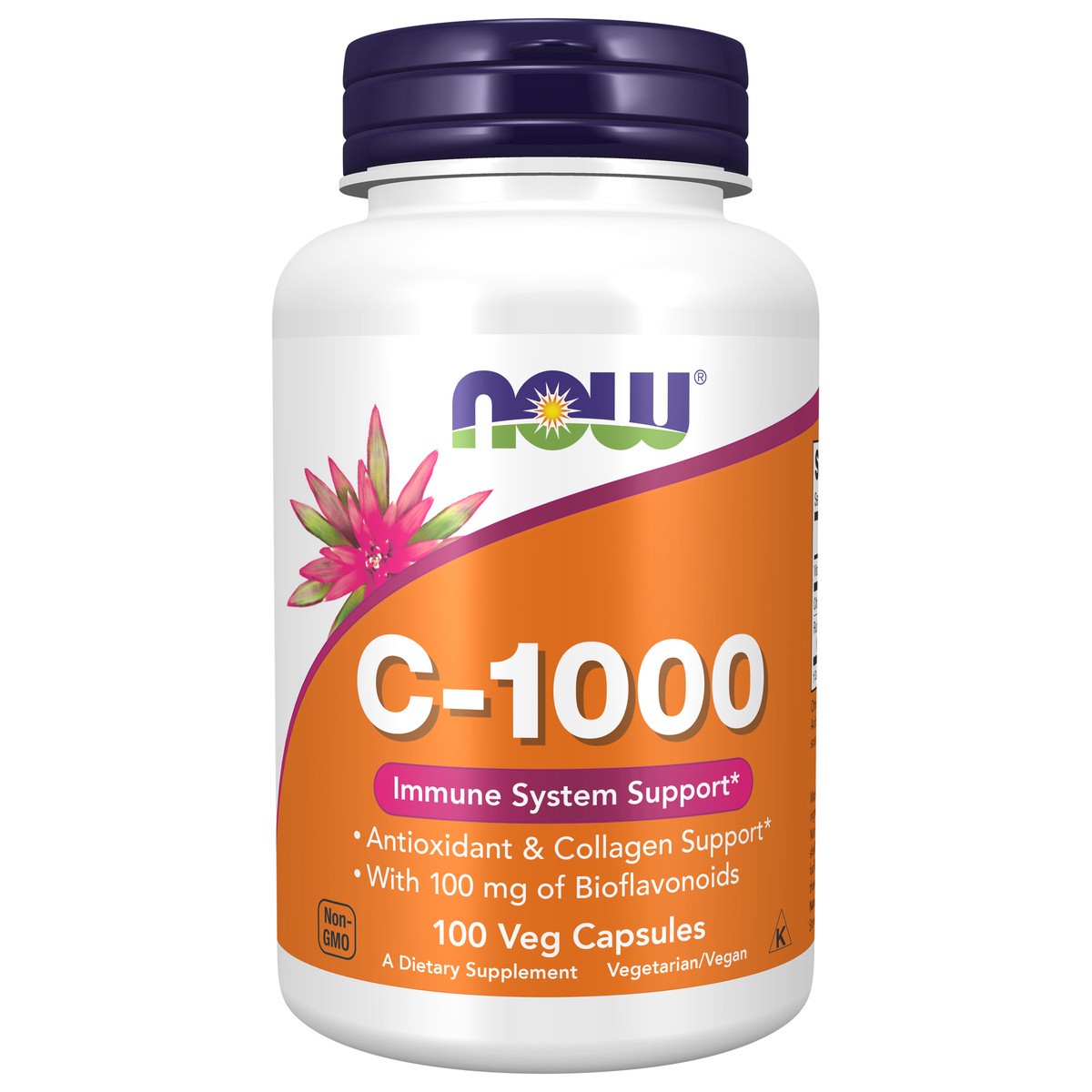 slide 1 of 4, NOW Vitamin C-1000 - 100 Veg Capsules, 100 ct