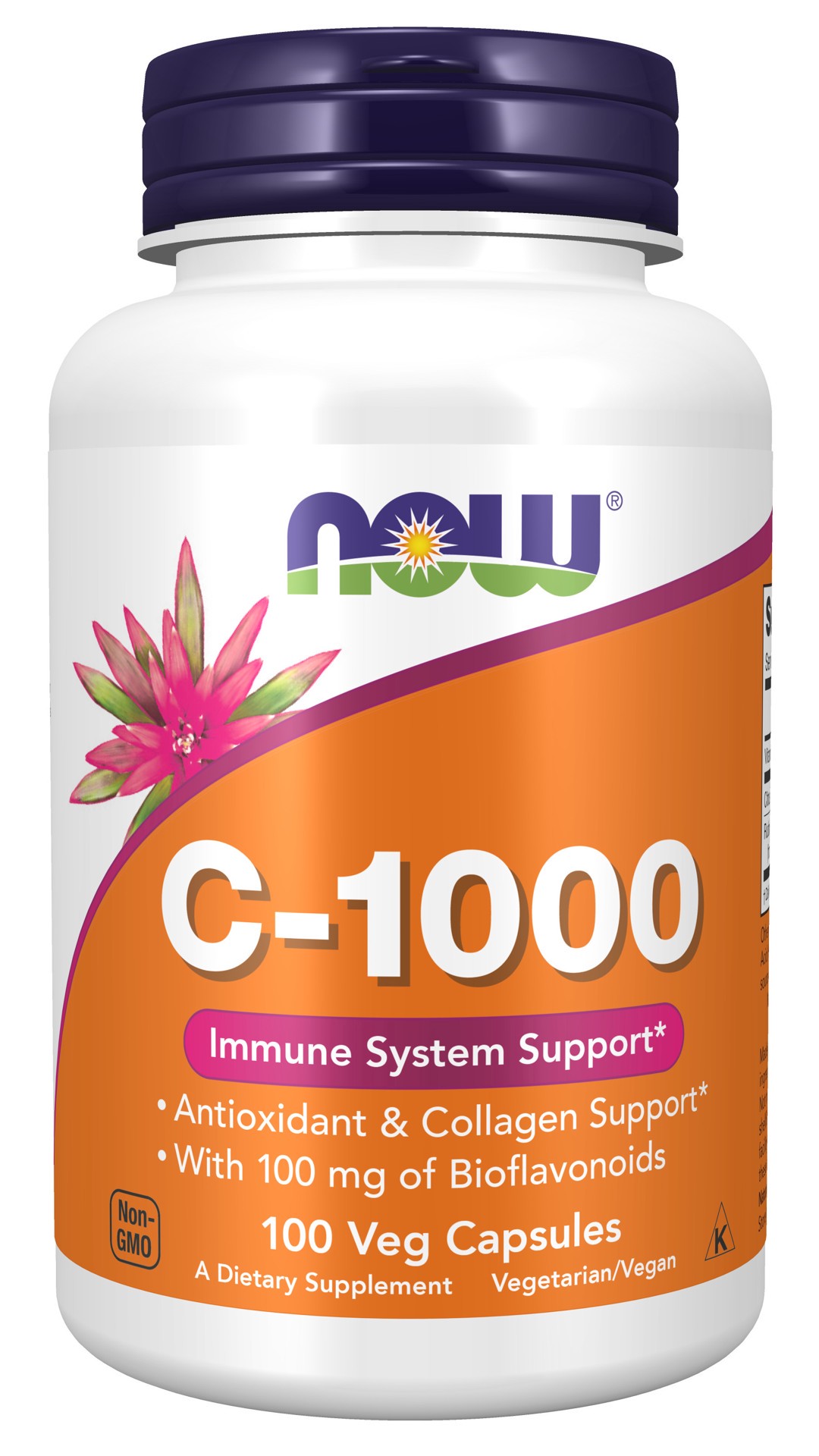 slide 1 of 4, NOW Vitamin C-1000 - 100 Veg Capsules, 100 ct