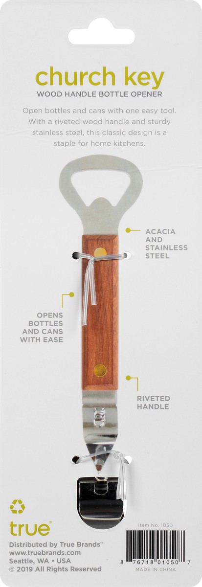 slide 6 of 10, TRUE Church Key Wood Handle Bottle Opener 1 ea, 1 ct
