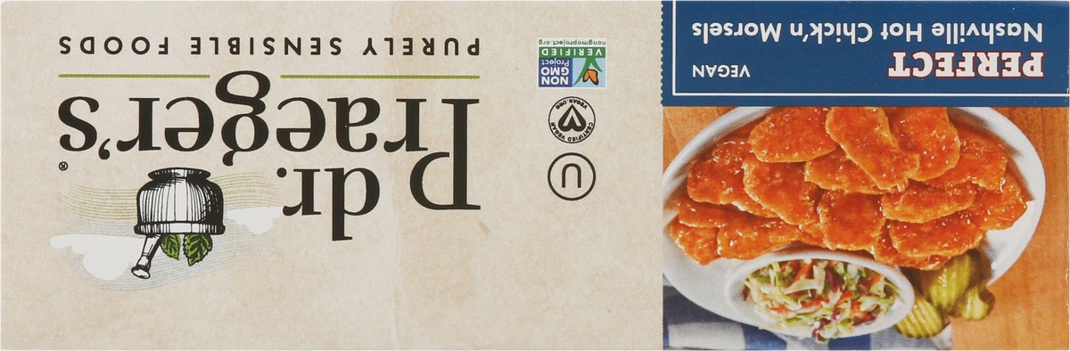 slide 9 of 9, Dr. Praeger's Nashville Hot Chick'N, 9.5 oz