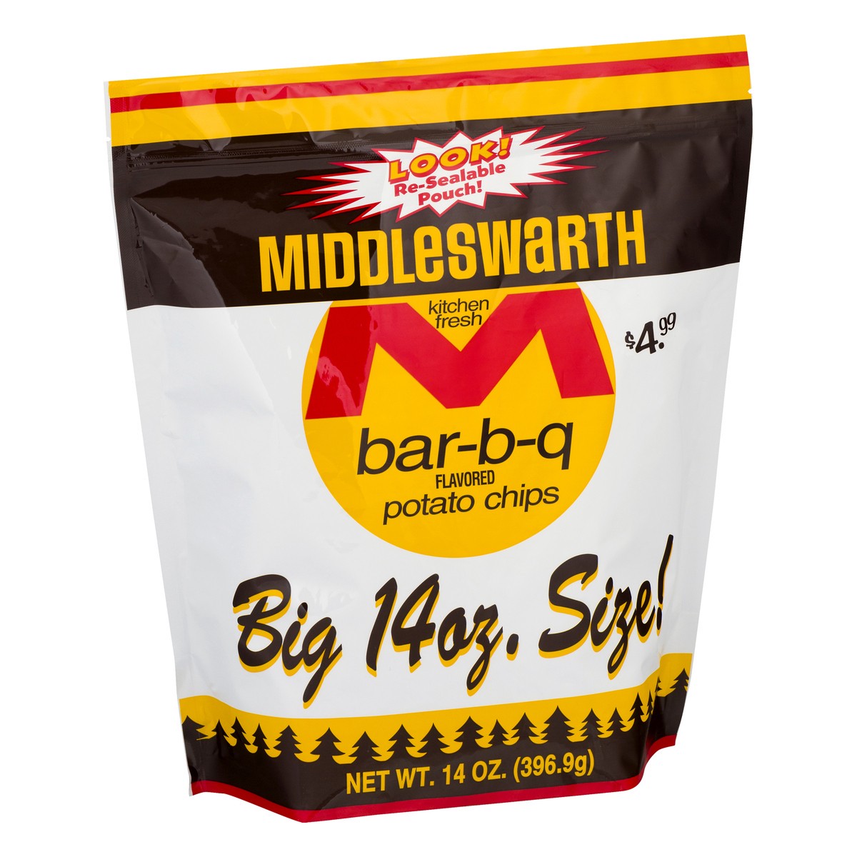 slide 5 of 9, Middleswrath Big Size BBQ Flavored Potato Chips 14 oz, 15 oz