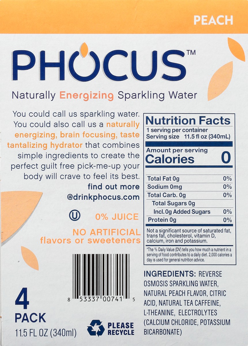 slide 9 of 10, Phocus Sparkling Water - 4 ct, 4 ct