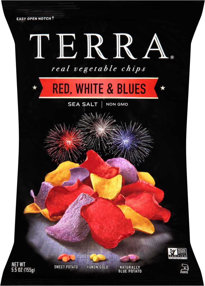 slide 6 of 7, Terra Red, White & Blues Sea Salt Real Vegetable Chips 5.5 oz. Bag, 5.5 oz