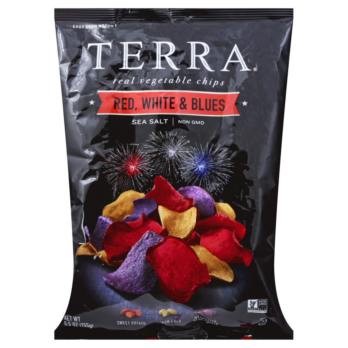 slide 1 of 1, Terra Red White & Blues Sea Salt Vegetable Chips, 5.5 oz