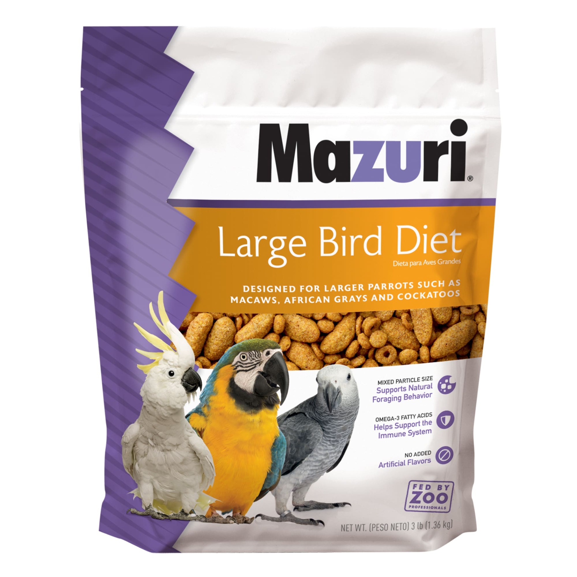 slide 1 of 1, Mazuri Large Bird Food, 3 lb