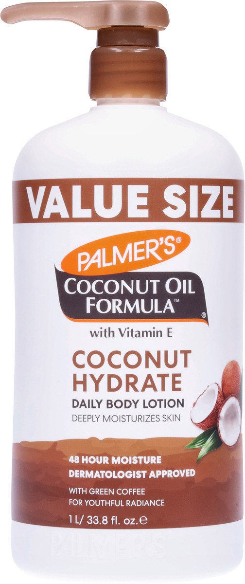 slide 8 of 9, Palmer's Coconut Oil Formula Daily Coconut Hydrate Body Lotion Value Size 33.8 fl oz, 33.8 fl oz